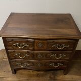 Petite Commode  Dite " Parisienne " En Noyer Et Hêtre .