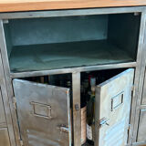 Storage furniture in steel and wood
