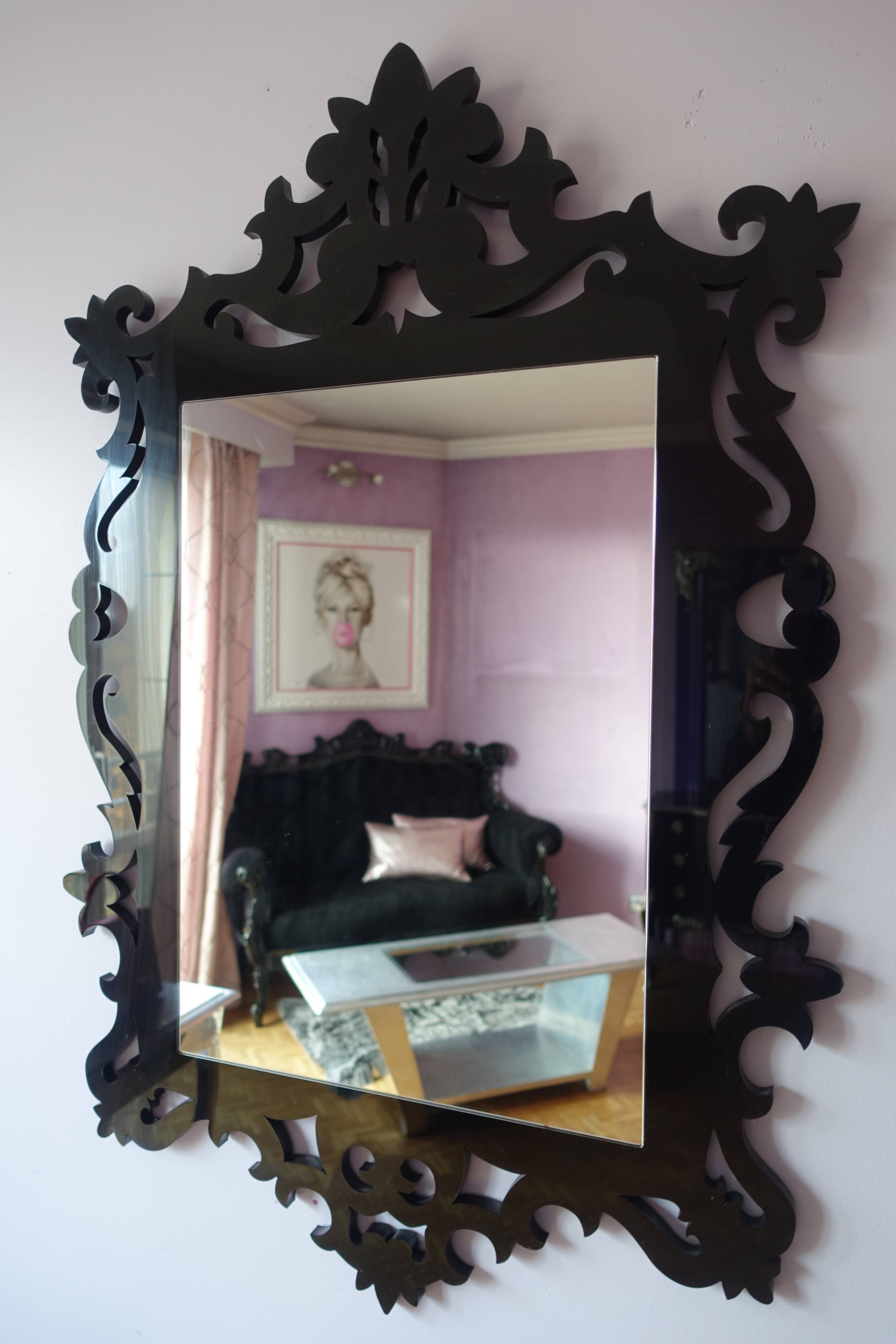 Elegant and timeless oriental black mirror