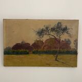 Ancient landscape - oil on canvas