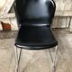 Old chair design drabert sm400k metal + plastic shell black vintage