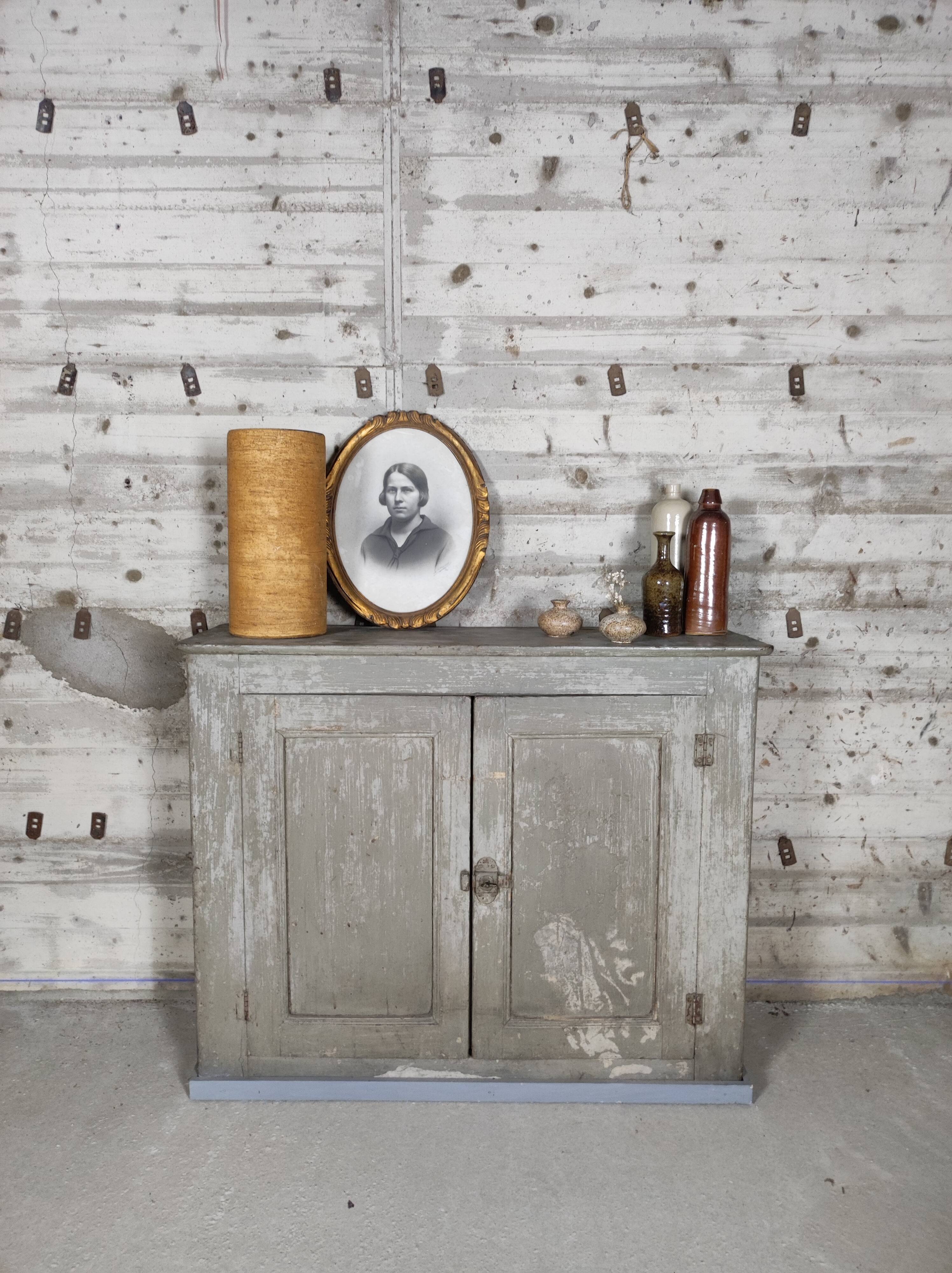 Patinated grey Parisian buffet