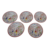 5 Japanese dessert plates diam 18.5 cm