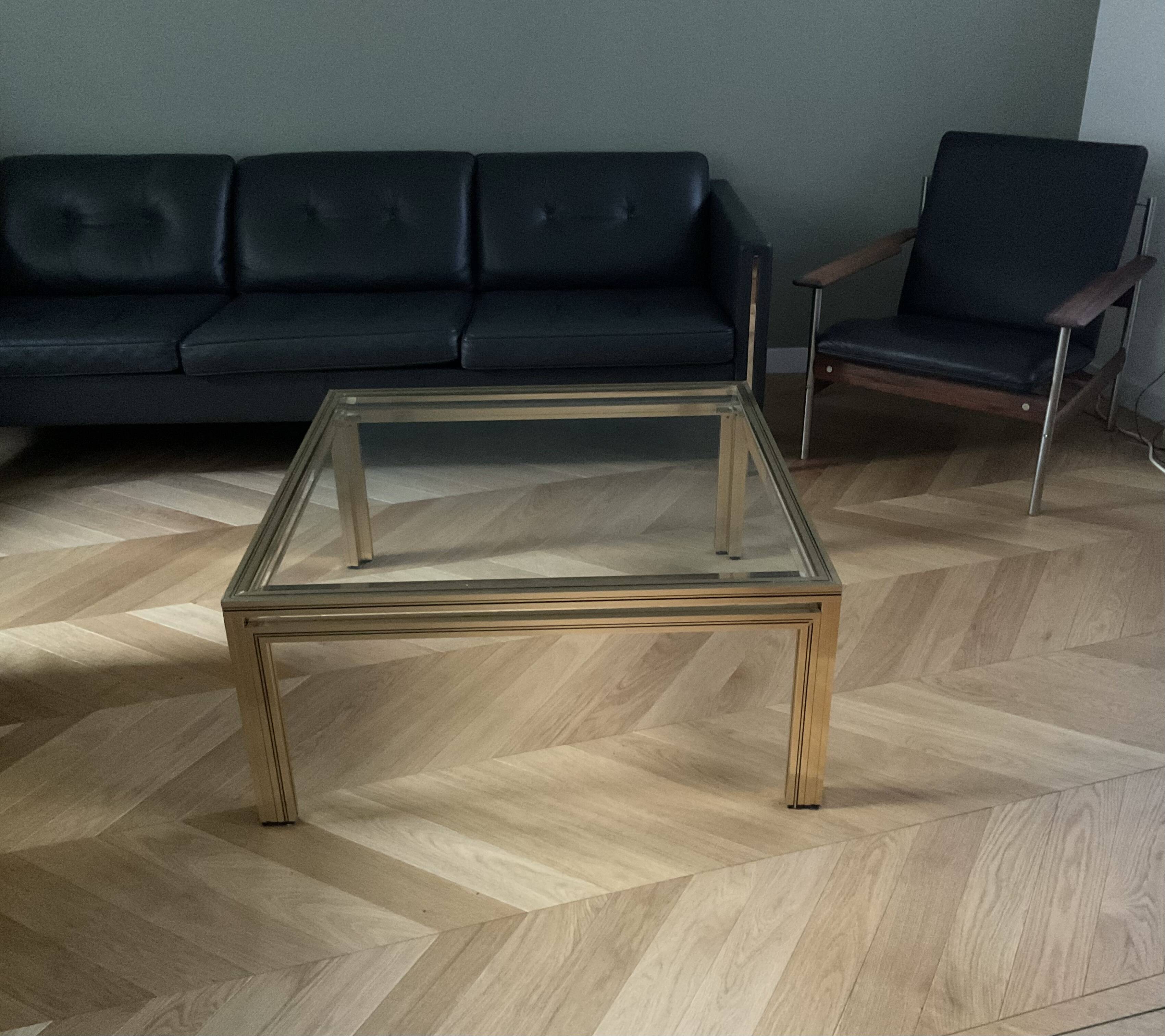 Square coffee table pierre vandel paris