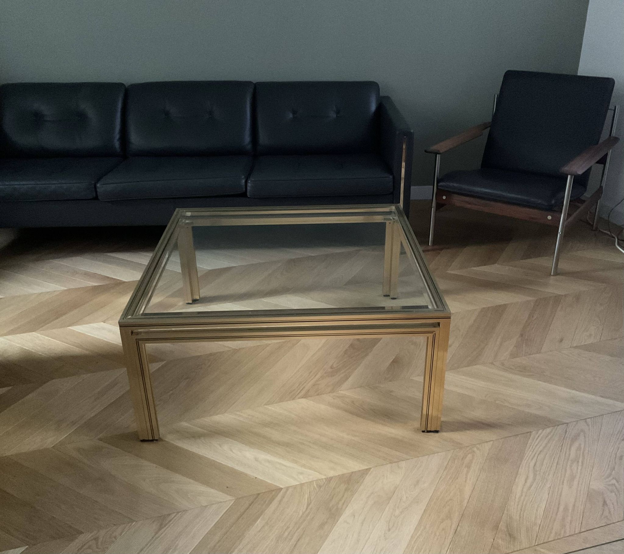 Square coffee table pierre vandel paris