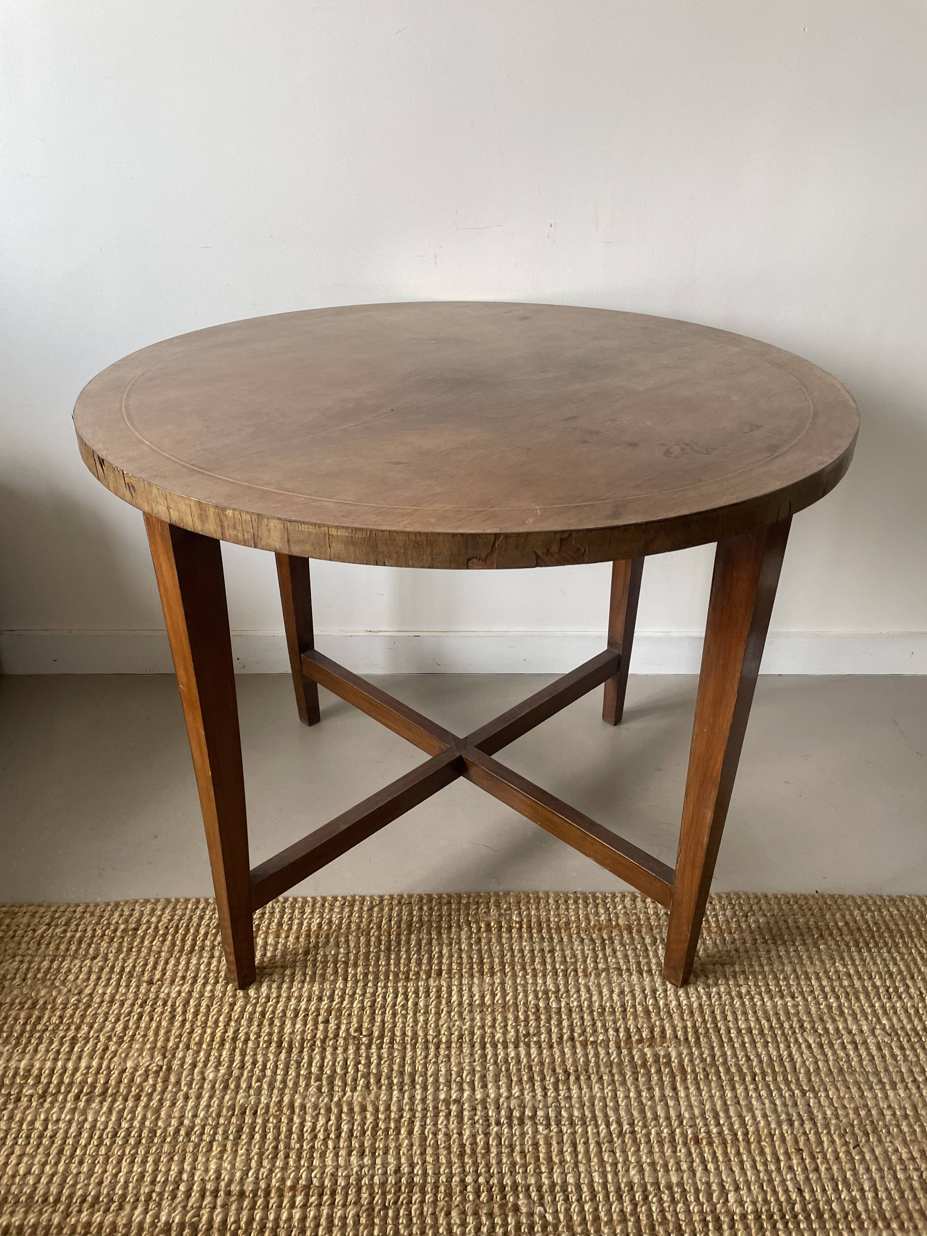 Old round side table
