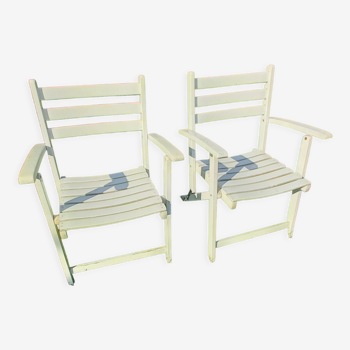 Pair of vintage garden armchairs Dejou