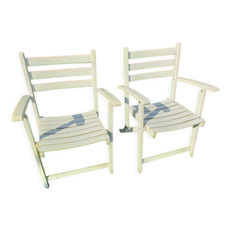 Pair of vintage garden armchairs Dejou