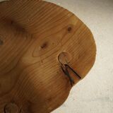 Tripod stool in solid pine, by a Swedish cabinetmaker, mid-century, around the 1960s.