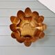 Gold metal floral wall light, 1960-70.