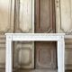 Louis XVI fireplace in white marble, 19th century.