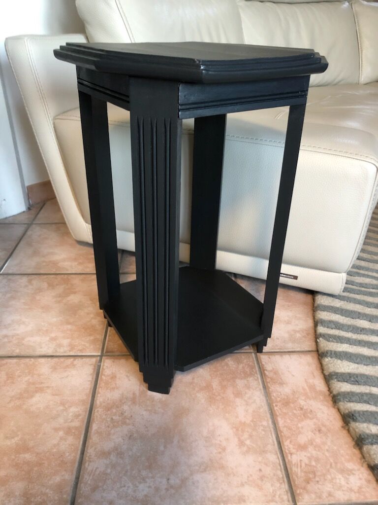 Octagonal art deco pedestal