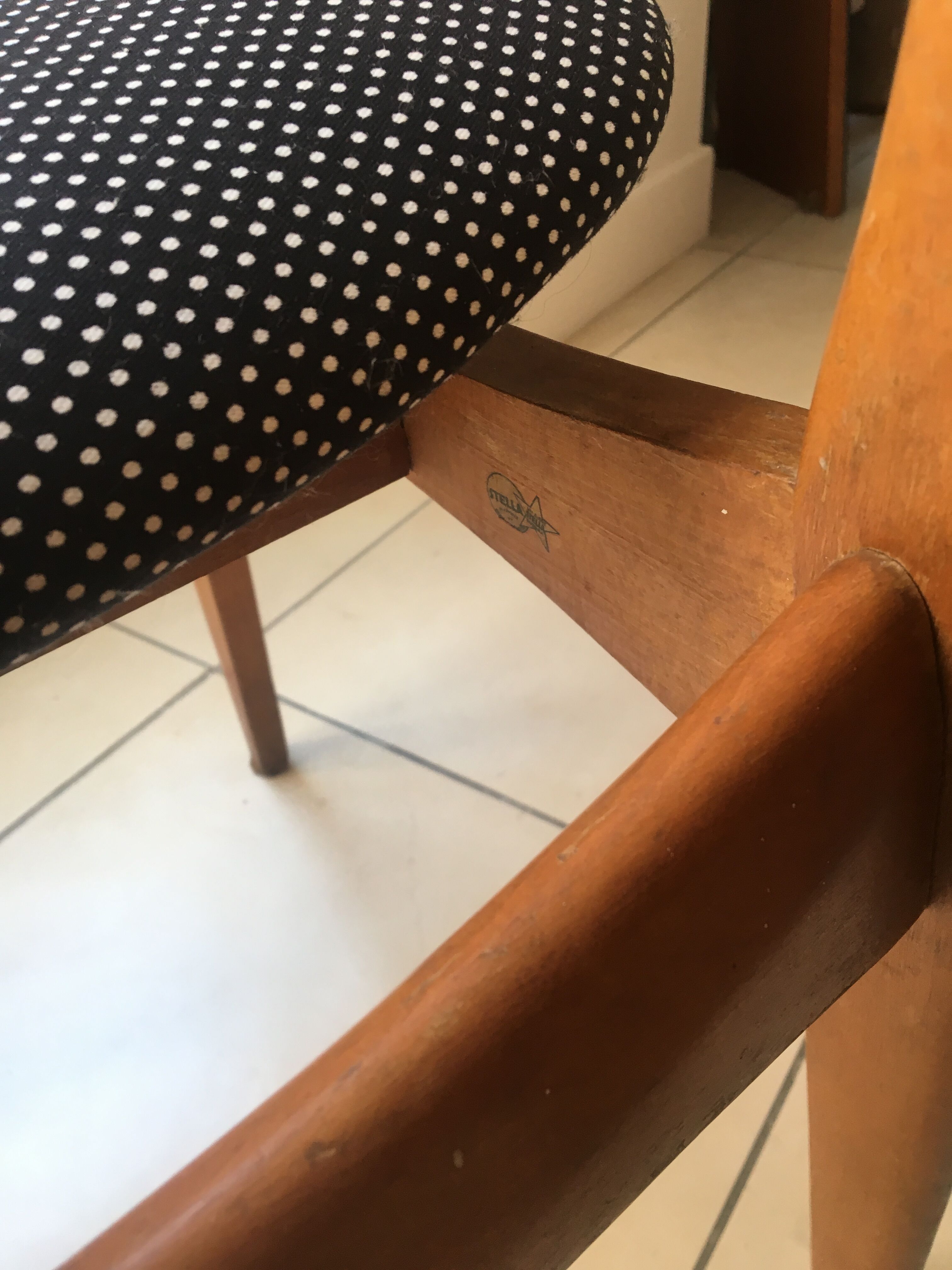 Chair Stella vintage Scandinavian design in the 1950/60s