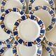 Badonviller dessert service consisting of a cake dish and 10 30s dessert plates