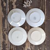 Set of four plates for dessert iron land