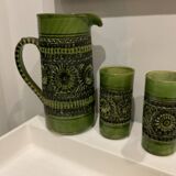Service jug and porcelain glasses from the 1950s.