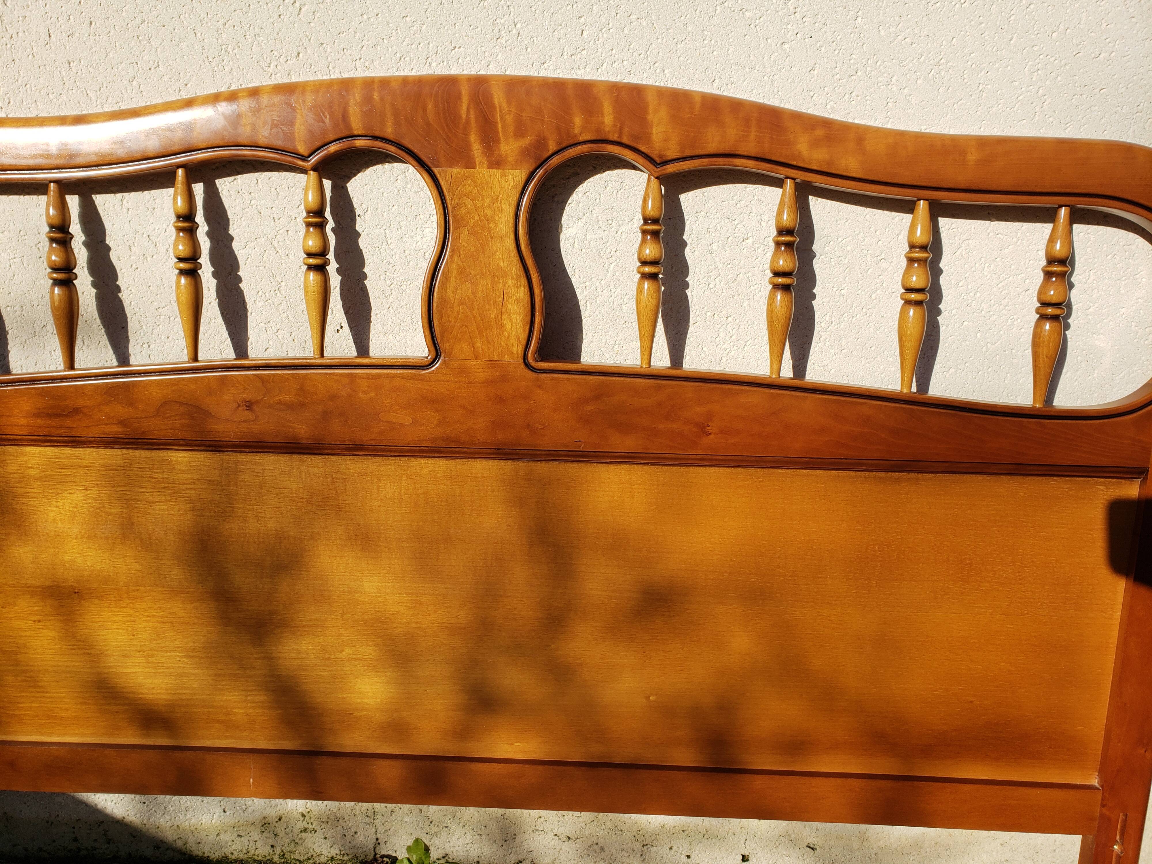 Louis XV style bed in cherry wood