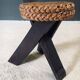 Mediterranean Tripod Side Chairs by Audoux Minet, France, 1950s, Set of 2