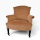 Set of 2 vintage salmon pink armchairs / club chairs