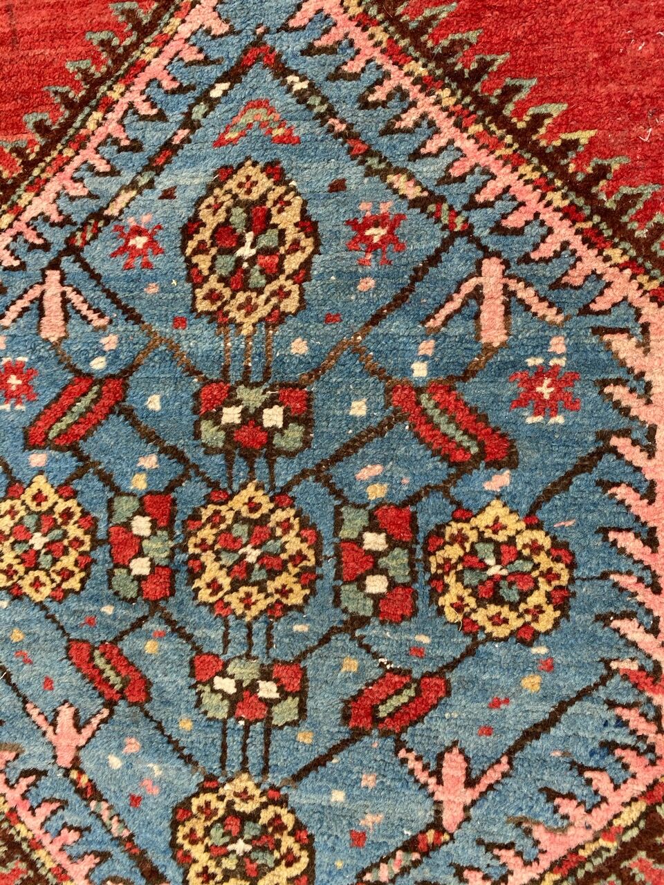 Old Persian north-west carpet for handmade corridor 107x325 cm