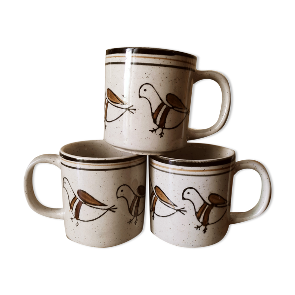 Set de 3 mugs en grès