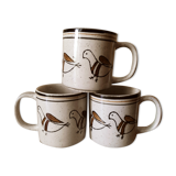Set of 3 sandstone mugs