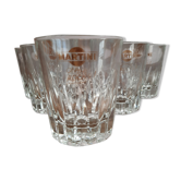 series of 6 Martini glasses on the rocks! seventies