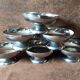 Lot de 6 coupes sur pied métal