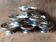 Set of 6 metal footed bowls