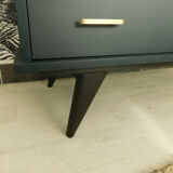 Dark green vintage chest of drawer
