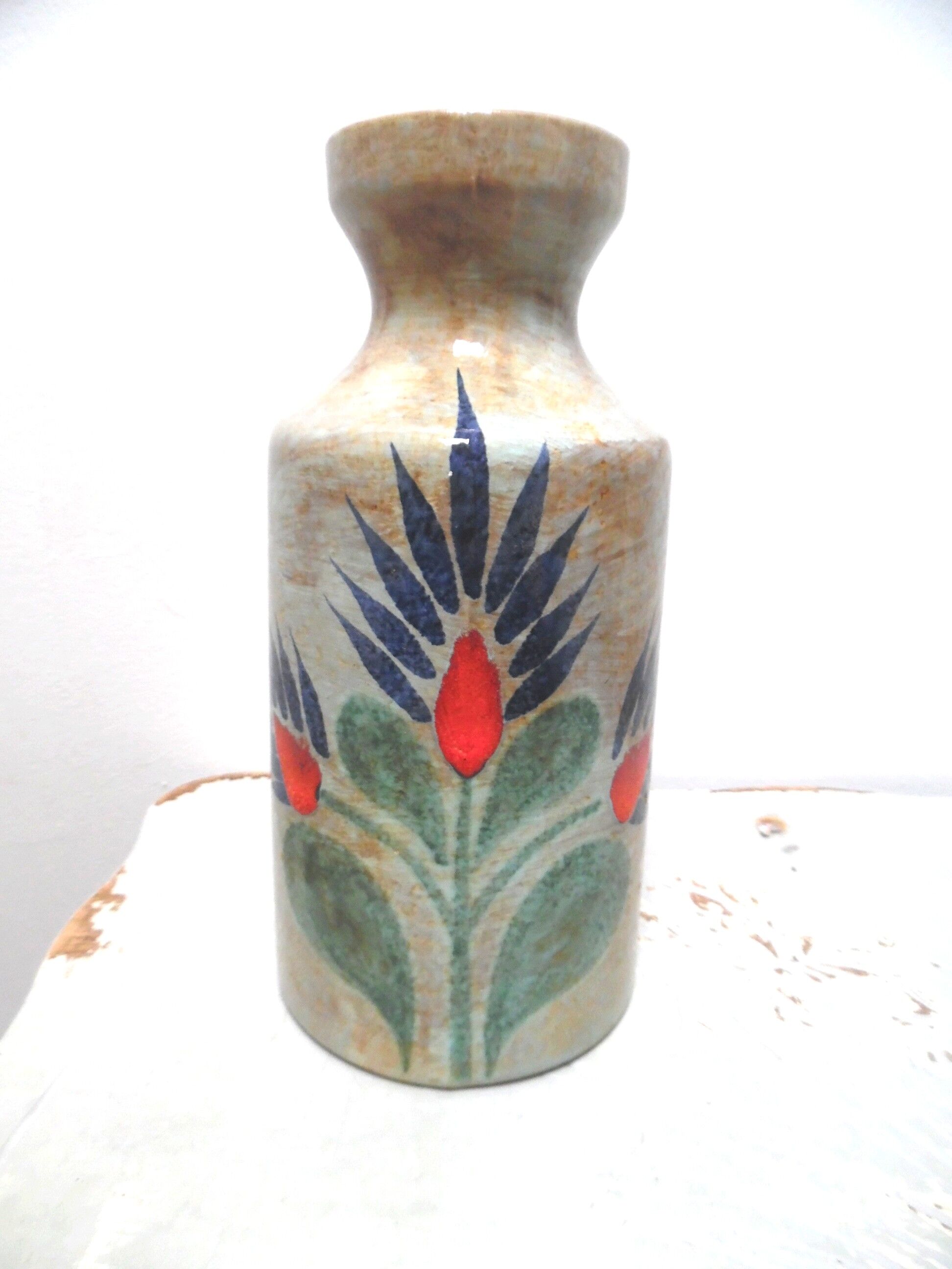 Ceramic vase, hand painted