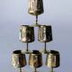 Abalone shell & alpaca shot glasses, set of 6, Mexico, circa 1970s