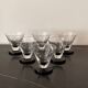 6 engraved art deco glasses