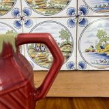 Old ceramic jug pitcher Asian oxblood China Chinese 19th