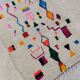 Tapis berbère marocain artisanal fait main 138 x 104 cm