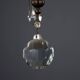 Antique metal and glass chandelier with 5 lights, Italy, 19th century.