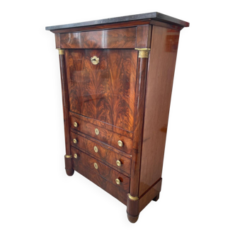 Empire half-column secretary – black marble