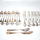 Set de 24 couverts à poisson vintage en métal argenté reneka