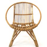 Rohe rattan vintage high chair by Rohe Noordwolde