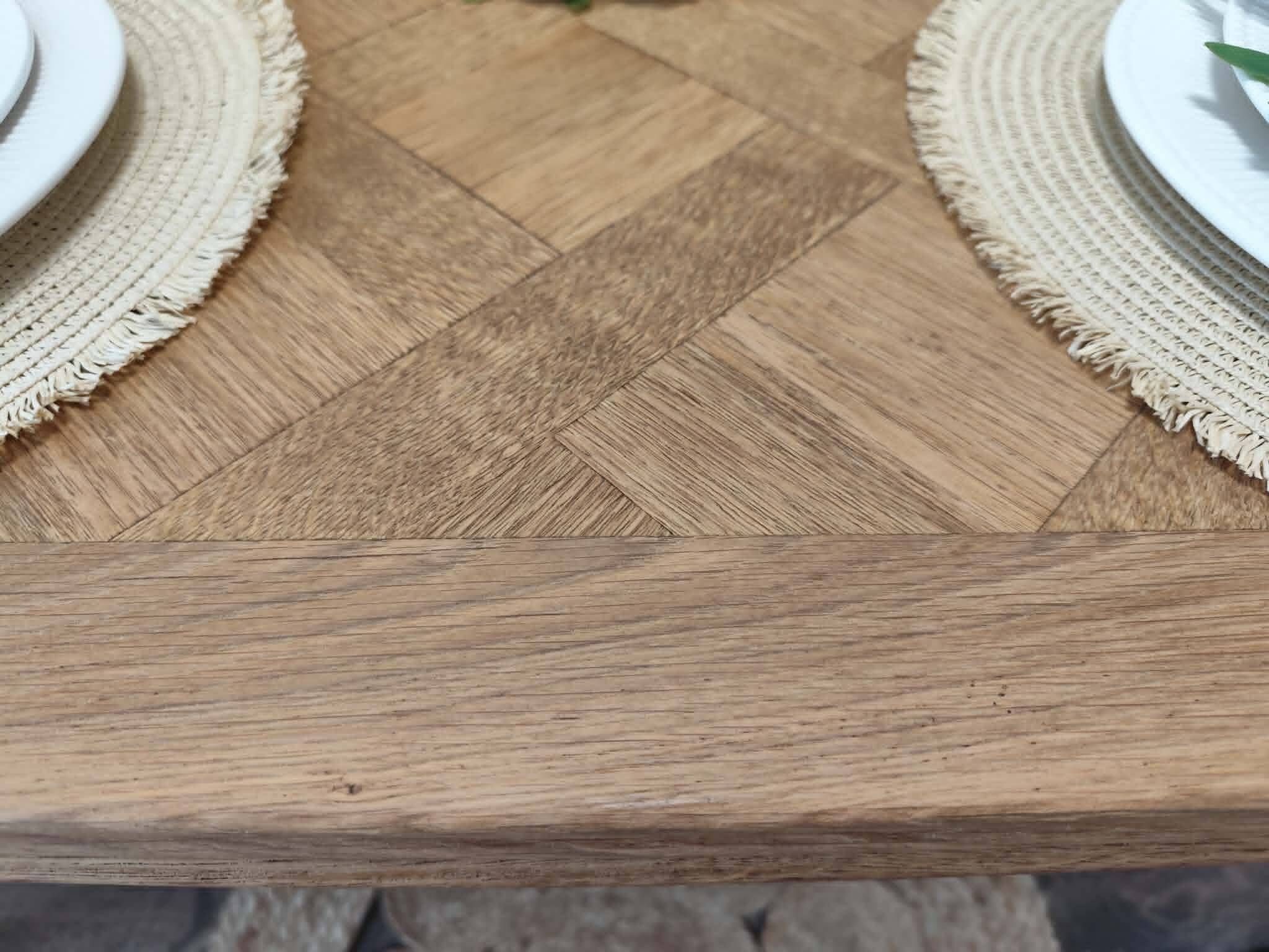 Regence style table in solid oak