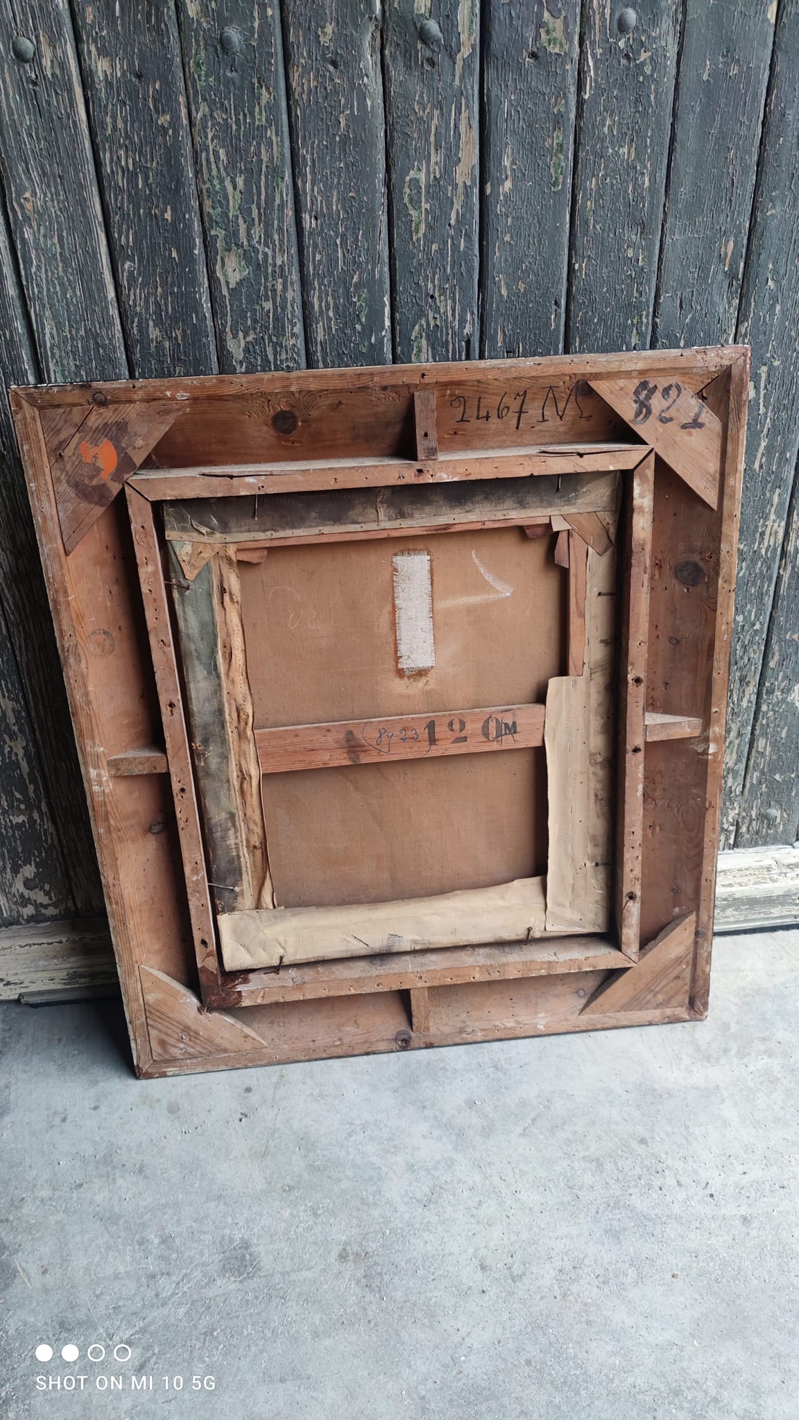 Oil painting on canvas with its beautiful original frame by Fernande Hortense Cécile de Mertens