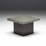 Table Basse Gravée en Aluminium par Marc D'haenens, Belgique, 1970s