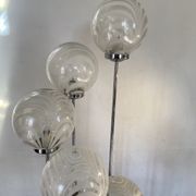 Waterfall floor lamp 5 globes Marinha Grande factory 70s