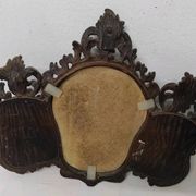 Ancien Miroir Mural Vintage Avec Rangement Imitation Bois