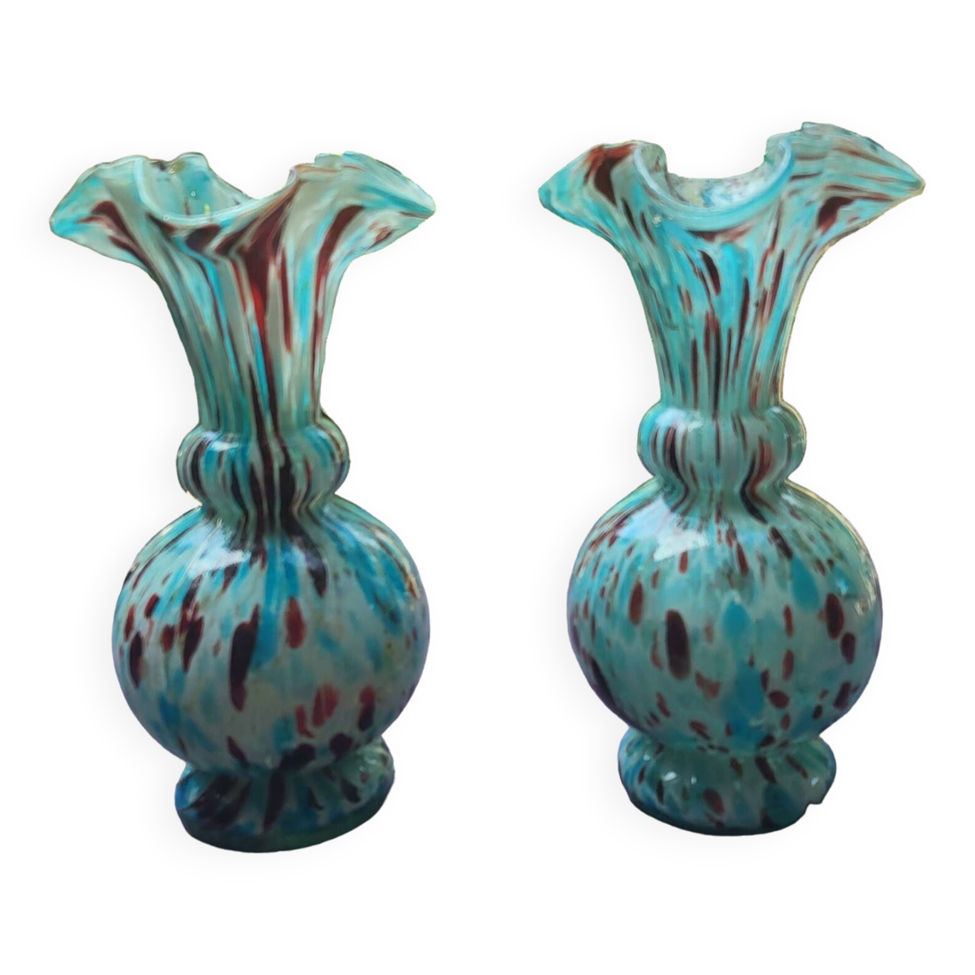 Paire de vases modèle Pervenche  Legras