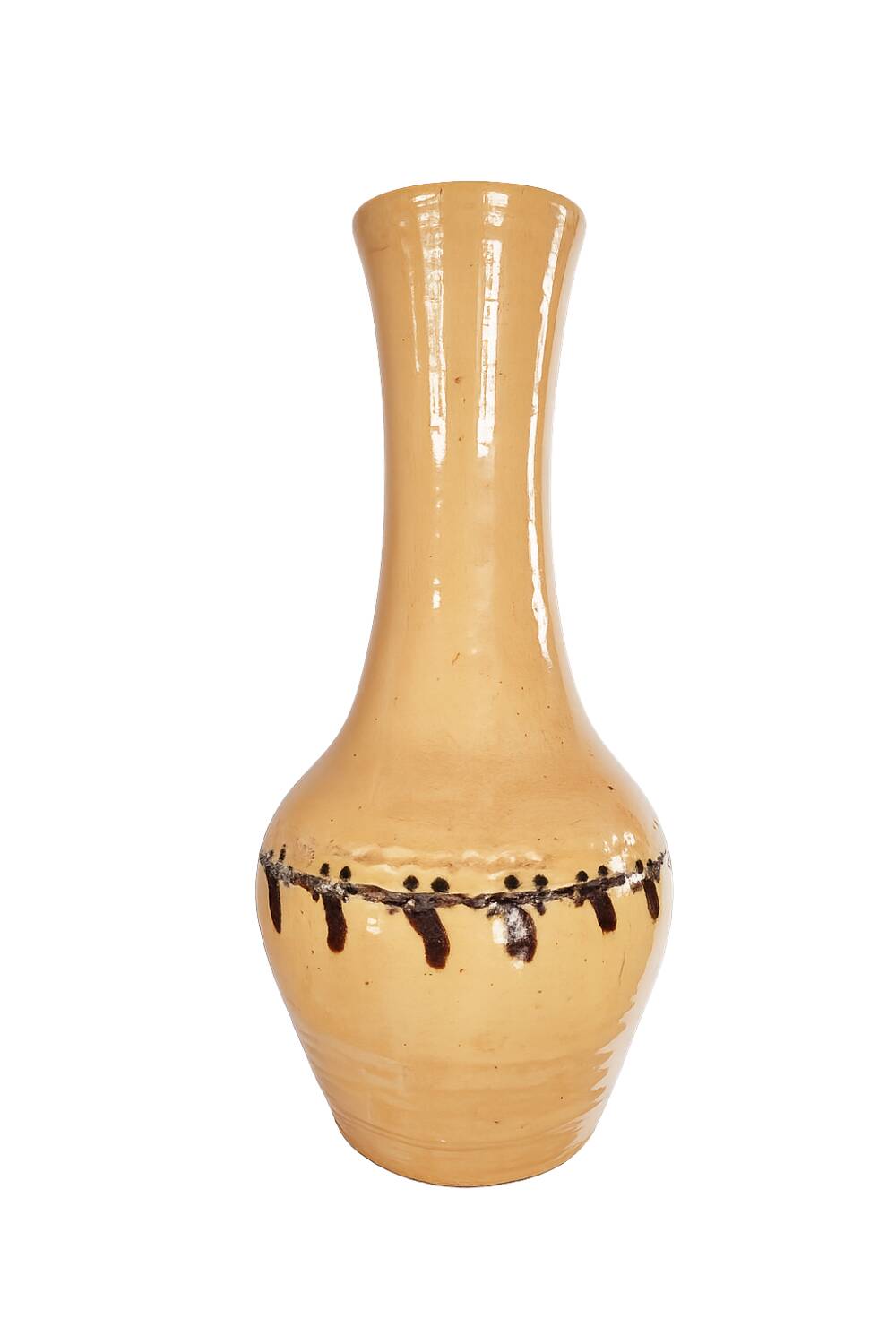 Glazed terracotta vase