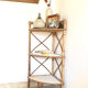 Vintage bamboo corner shelf