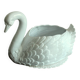 XL white ceramic swan planter - Vintage