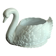XL white ceramic swan planter - Vintage