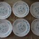 18 Plates Flat Desserts Hollow VERONICA BLUE FLOWERS Arcopal forget-me-not Lot EJ